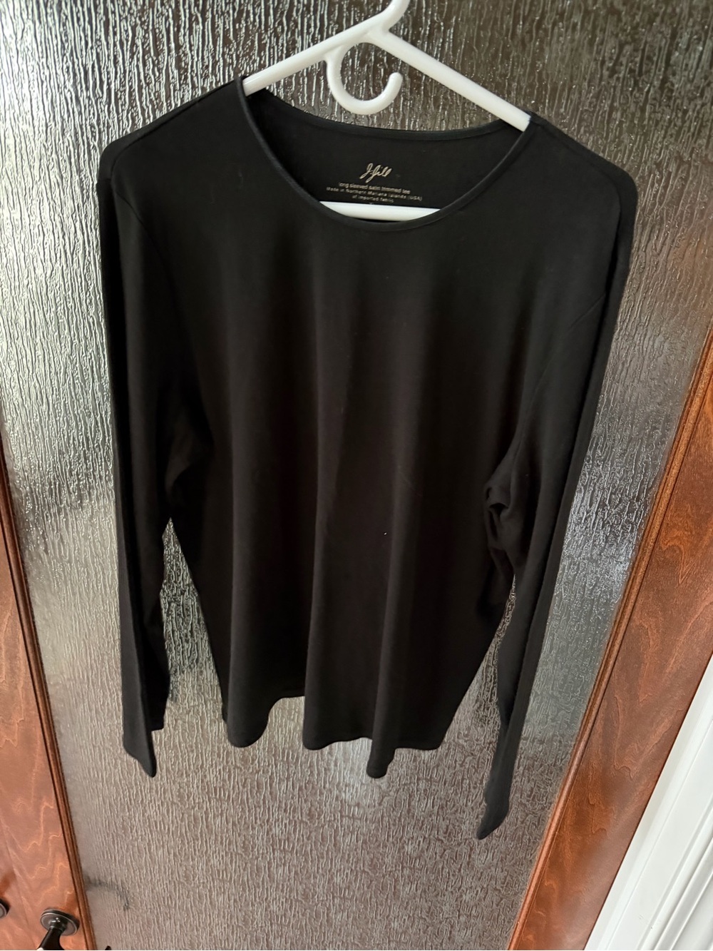 J. Jill Black Long-Sleeve Crewneck Top XL